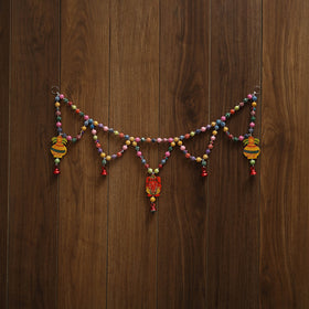 Banaras handpainted wooden & terracotta toran 05