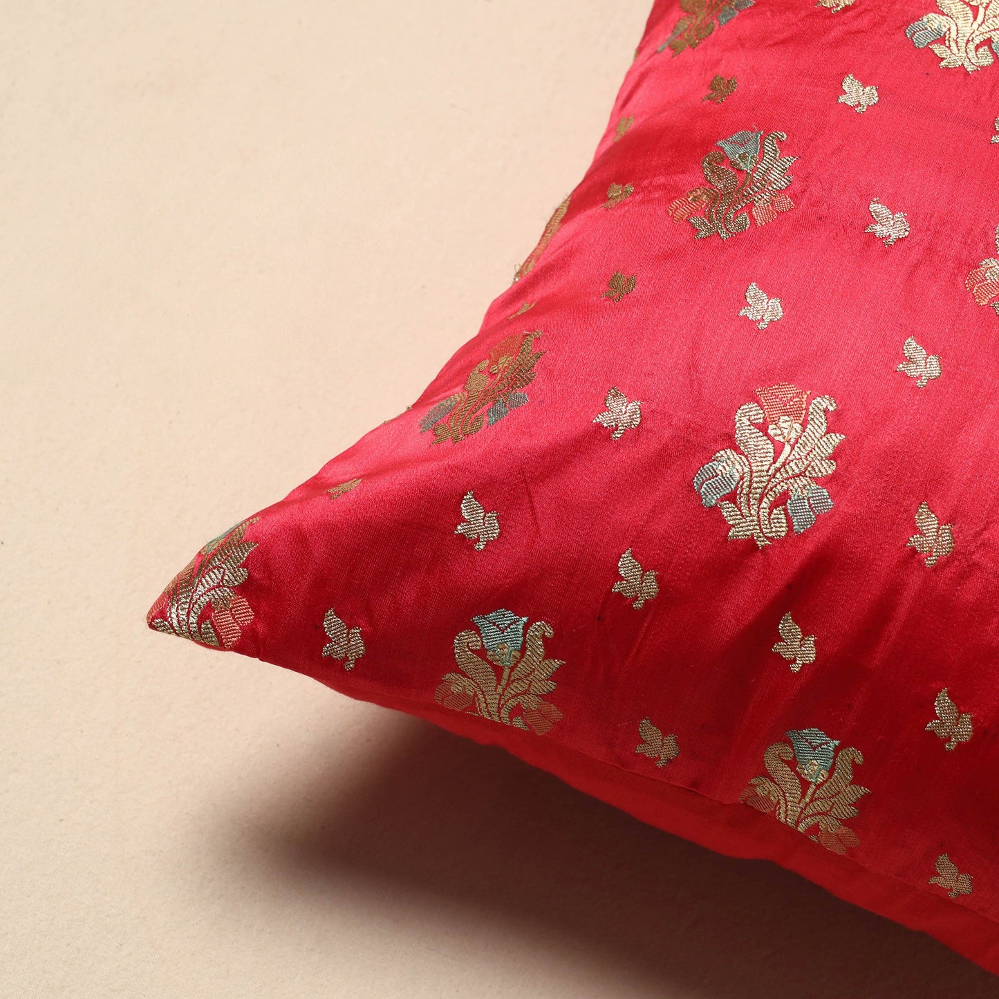 Banarasi silk cushion cover 58 - handcrafted