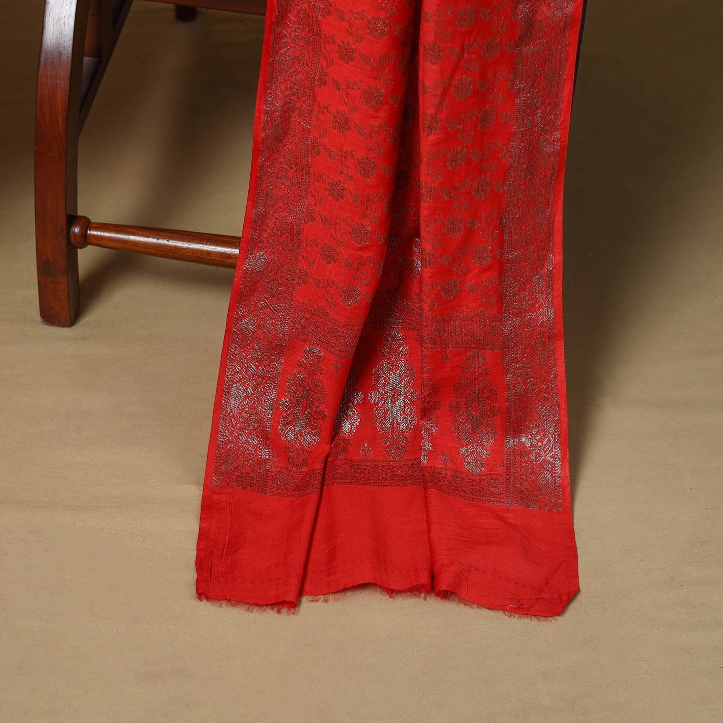 Banarasi silk zari work 3pc unstitched dress material 09