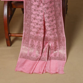 Banarasi silk zari work 3pc unstitched dress material 10