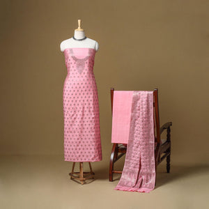 Banarasi silk zari work 3pc unstitched dress material 10