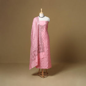 Banarasi silk zari work 3pc unstitched dress material 10