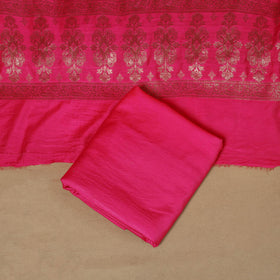 Banarasi silk zari work 3pc unstitched dress material 11