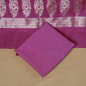 Banarasi silk zari work meena buti 3pc unstitched dress