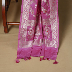 Banarasi silk zari work meena buti 3pc unstitched dress