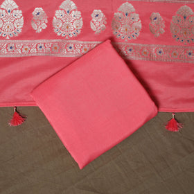 Banarasi weaving chiniya silk 3pc unstitched dress material