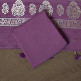 Banarasi weaving chiniya silk 3pc unstitched dress material