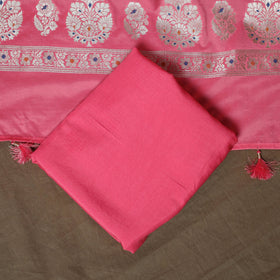 Banarasi weaving chiniya silk 3pc unstitched dress material
