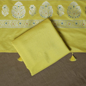 Banarasi weaving chiniya silk 3pc unstitched dress material