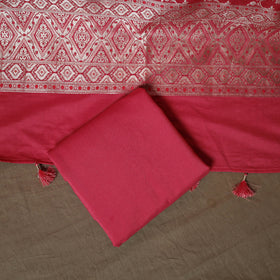 Banarasi weaving chiniya silk 3pc unstitched dress material