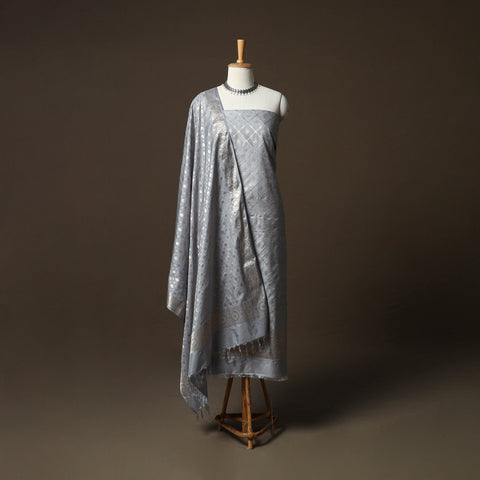 Banarasi weaving katan dupion silk 3pc unstitched dress