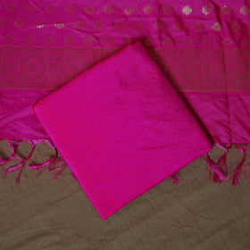 Banarasi weaving katan dupion silk 3pc unstitched dress