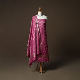 Banarasi weaving katan dupion silk 3pc unstitched dress