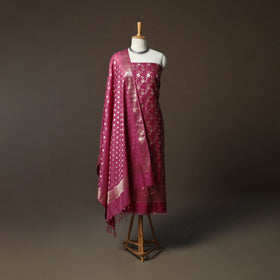 Banarasi weaving katan dupion silk 3pc unstitched dress