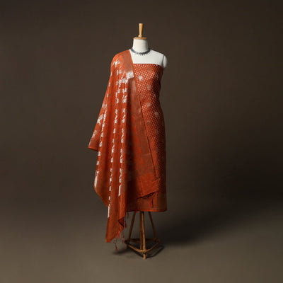 Banarasi weaving silk 3pc unstitched dress material suit