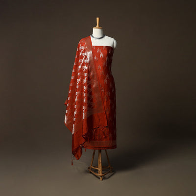 Banarasi weaving silk 3pc unstitched dress material suit
