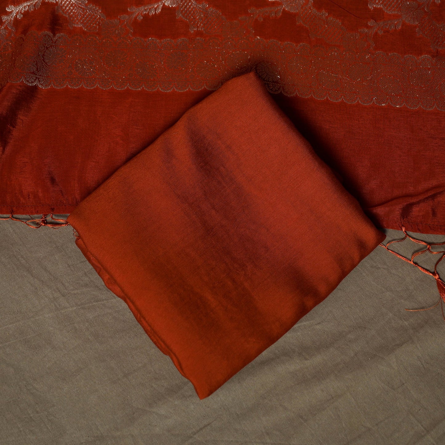 Banarasi weaving silk 3pc unstitched dress material suit