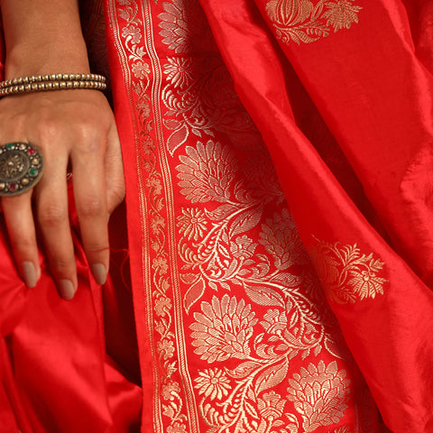 banarasi saree red