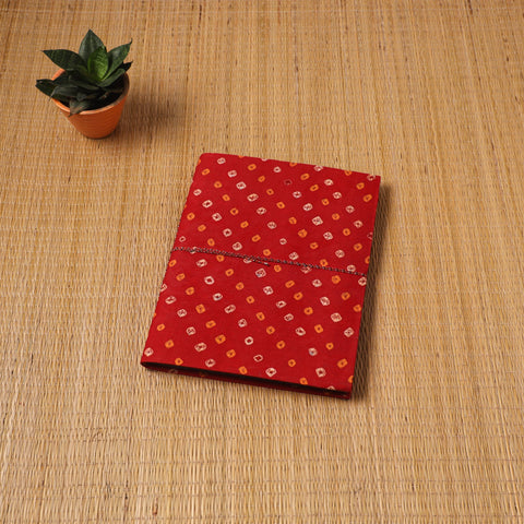 Bandhani fabric cover handmade paper photo album (12 x 10