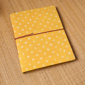 Bandhani fabric cover handmade paper photo album (12 x 10