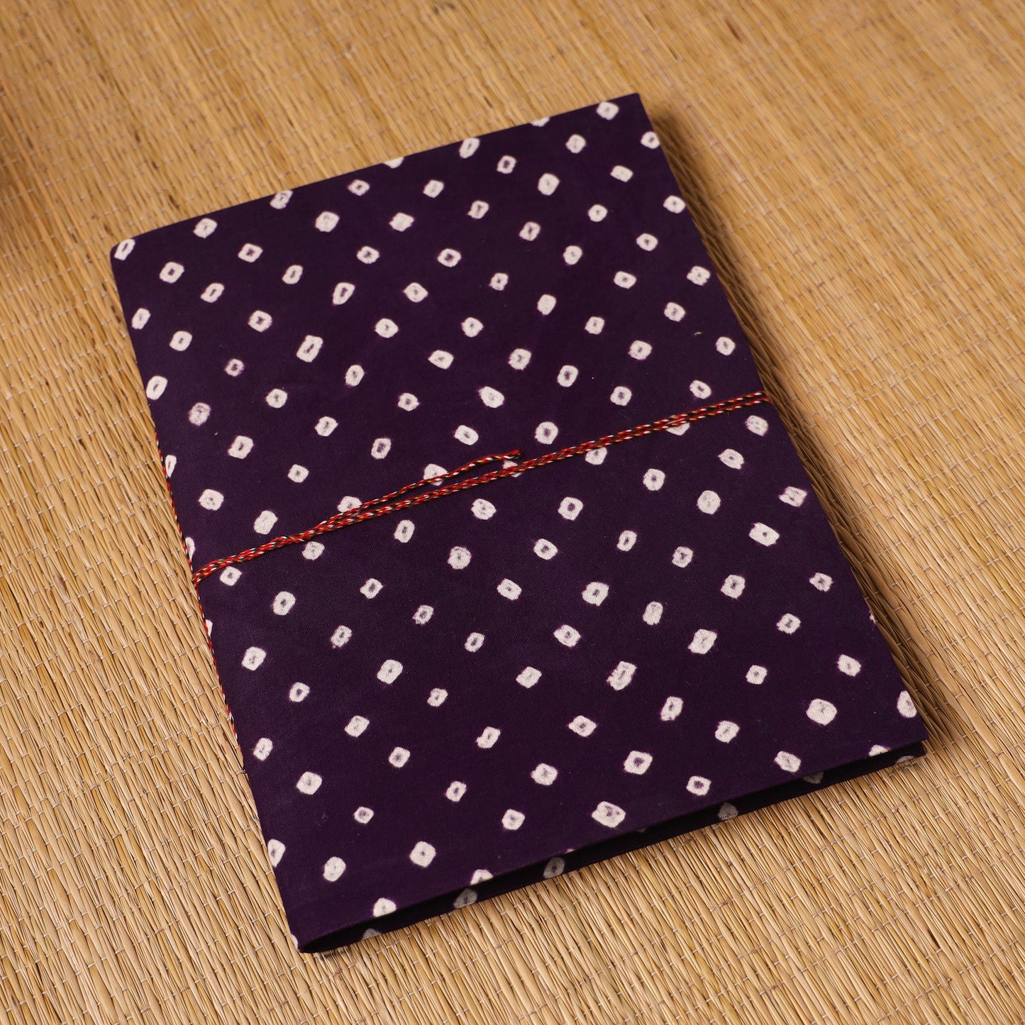 Bandhani fabric cover handmade paper photo album (12 x 10