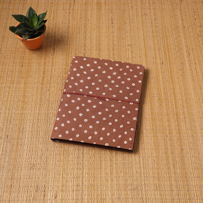 Bandhani fabric cover handmade paper photo album (12 x 10