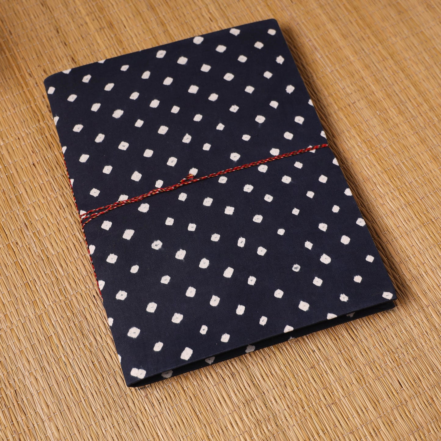 Bandhani fabric cover handmade paper photo album (12 x 10