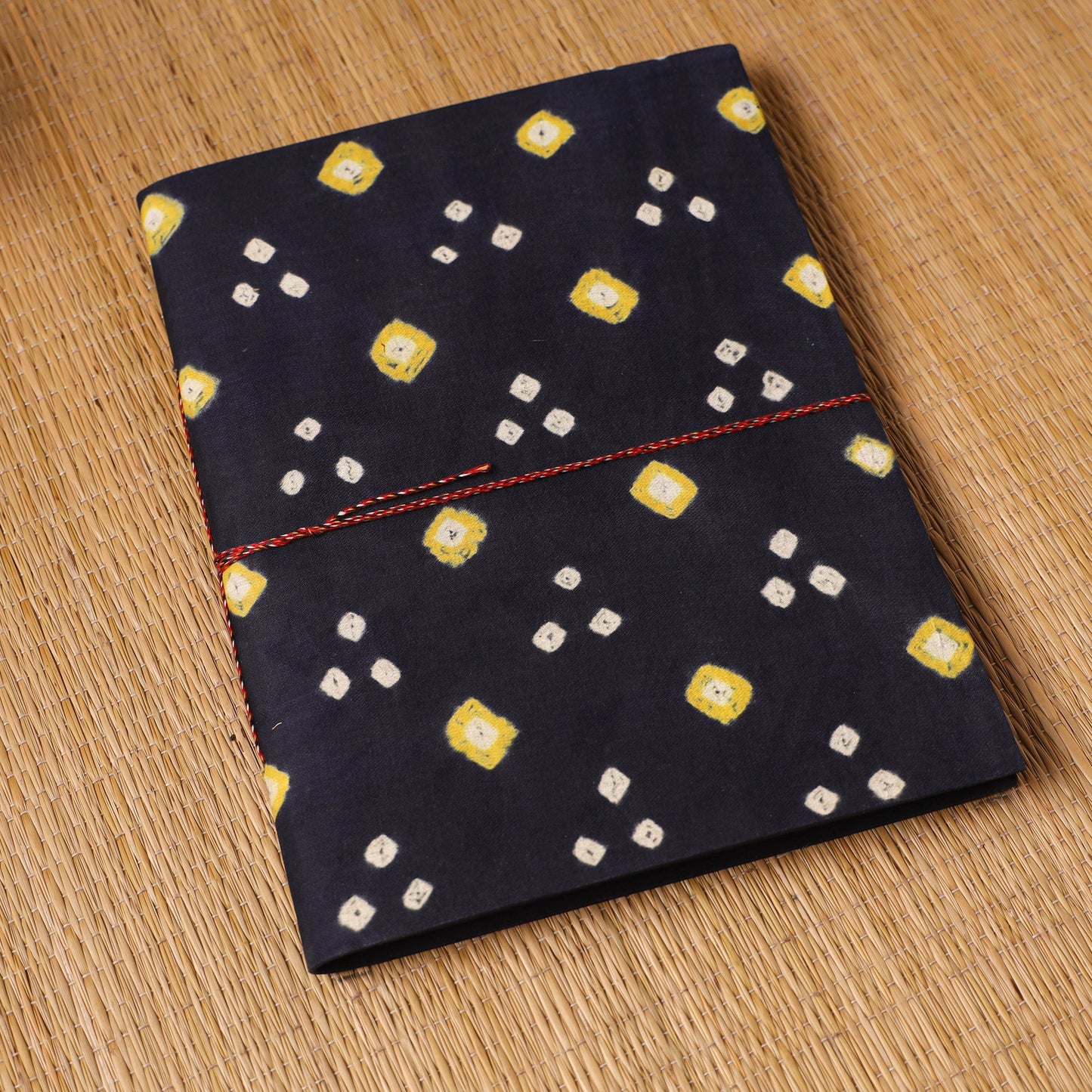 Bandhani fabric cover handmade paper photo album (12 x 10