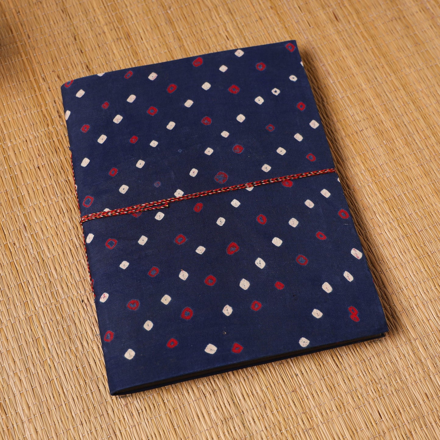 Bandhani fabric cover handmade paper photo album (12 x 10