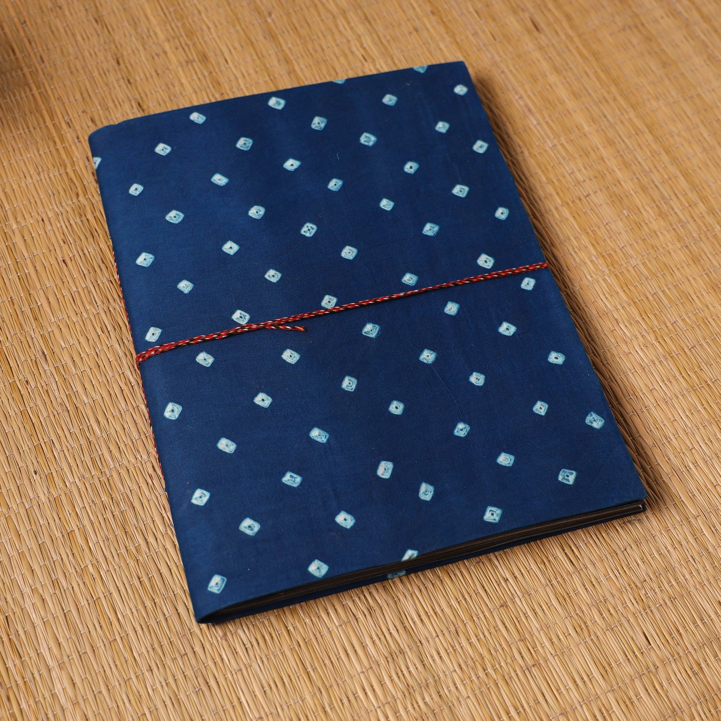 Bandhani fabric cover handmade paper photo album (12 x 10