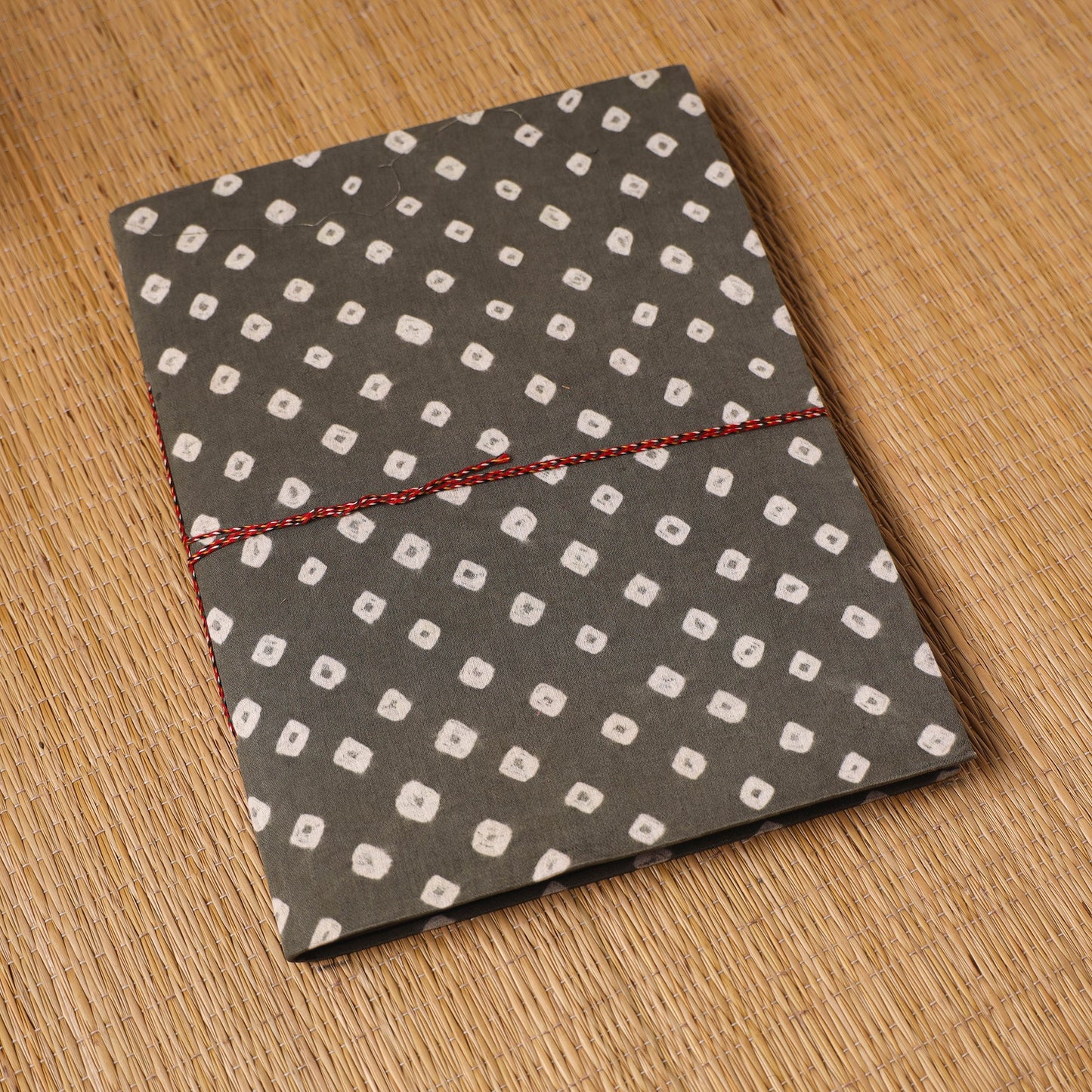 Bandhani fabric cover handmade paper photo album (12 x 10