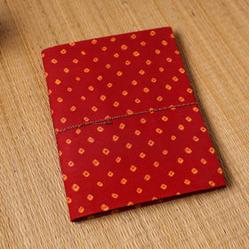 Bandhani fabric cover handmade paper photo album (12 x 10