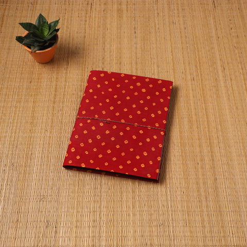 Bandhani fabric cover handmade paper photo album (12 x 10