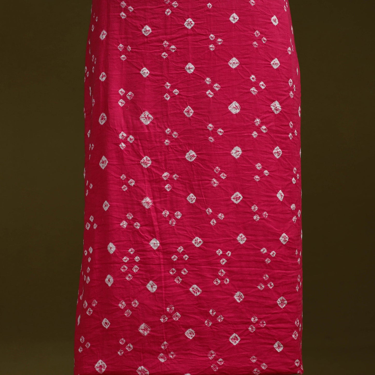 Bandhani patchwork cotton unstitched kurta material (3m) 02