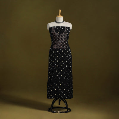 Bandhani patchwork cotton unstitched kurta material (3m) 03