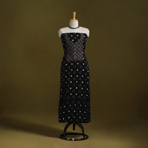 Bandhani patchwork cotton unstitched kurta material (3m) 03