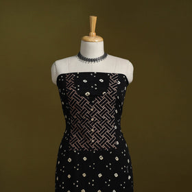 Bandhani patchwork cotton unstitched kurta material (3m) 03