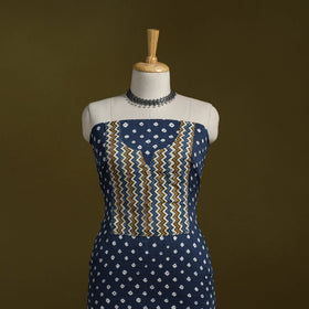 Bandhani patchwork cotton unstitched kurta material (3m) 05