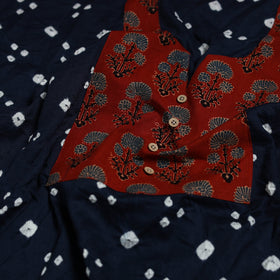 Bandhani patchwork cotton unstitched kurta material (3m) 10