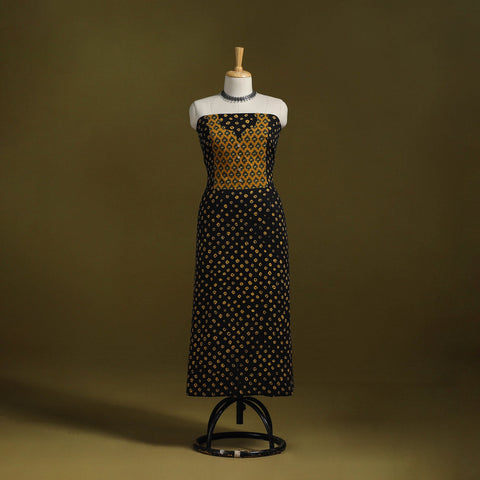 Bandhani patchwork cotton unstitched kurta material (3m) 11