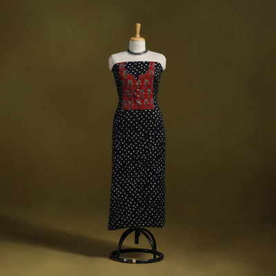 Bandhani patchwork cotton unstitched kurta material (3m) 14