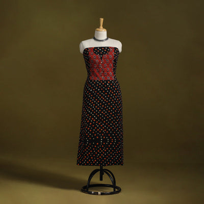 Bandhani patchwork cotton unstitched kurta material (3m) 15