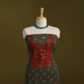 Bandhani patchwork cotton unstitched kurta material (3m) 16