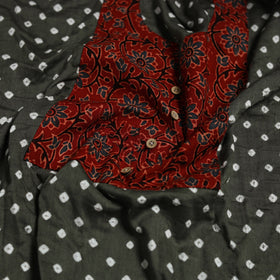 Bandhani patchwork cotton unstitched kurta material (3m) 18