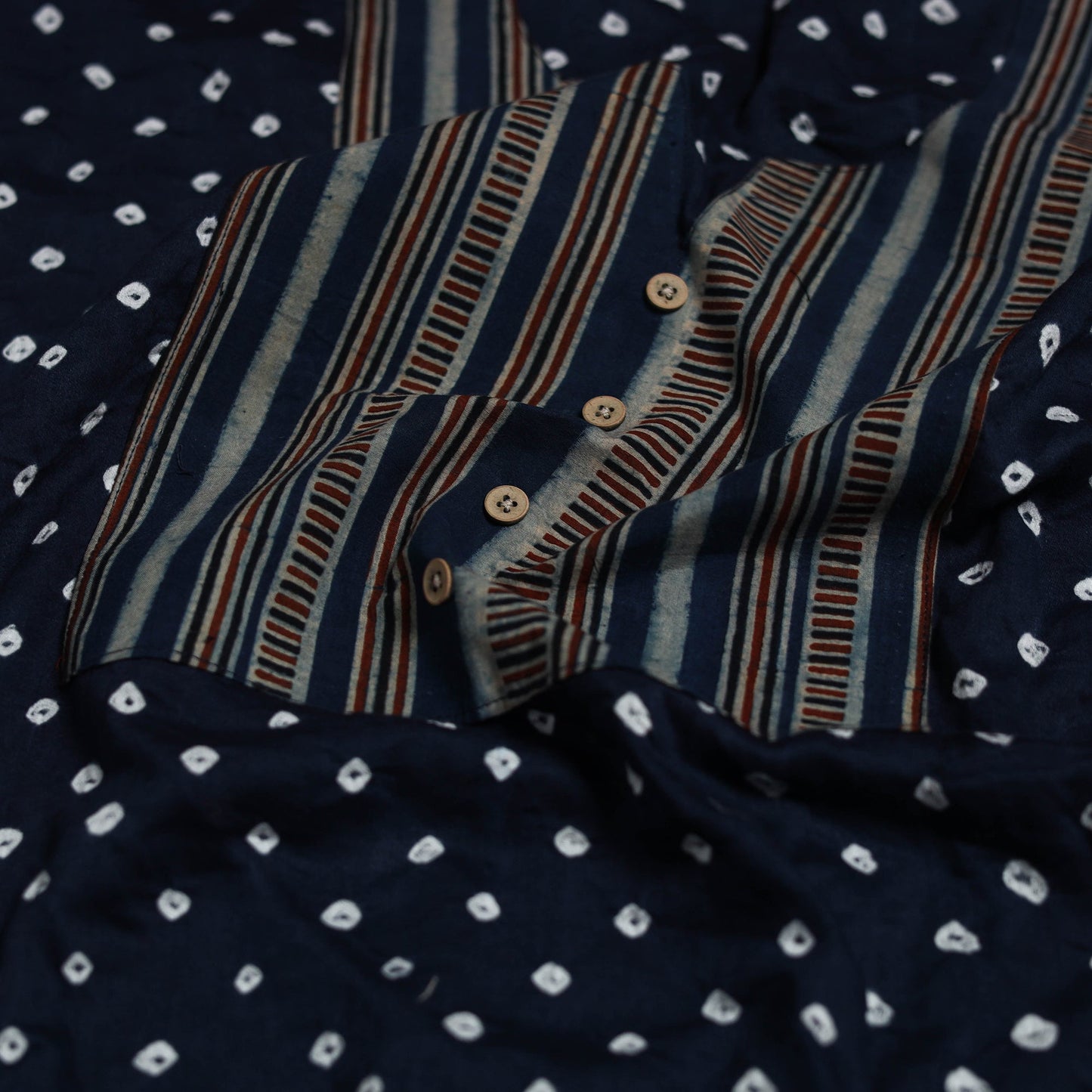 Bandhani patchwork cotton unstitched kurta material (3m) 22