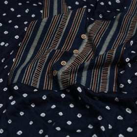 Bandhani patchwork cotton unstitched kurta material (3m) 22