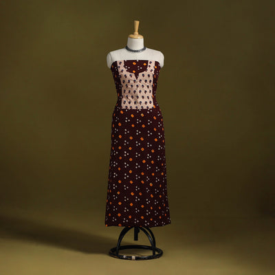 Bandhani patchwork cotton unstitched kurta material (3m) 23