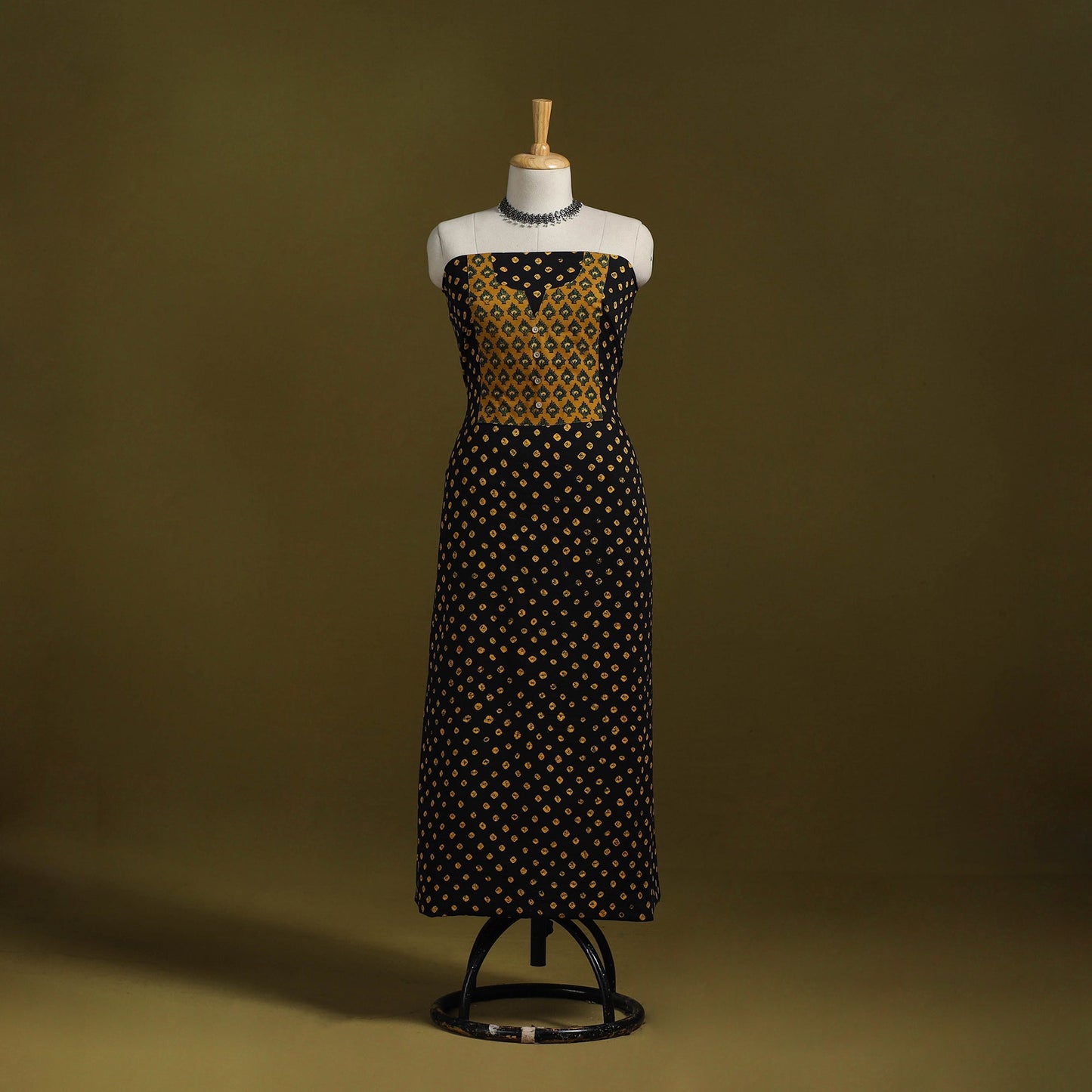 Bandhani patchwork cotton unstitched kurta material (3m) 24