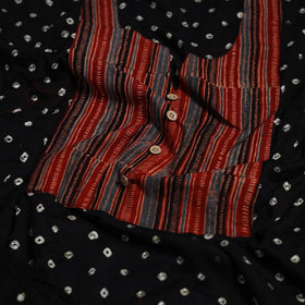 Bandhani patchwork cotton unstitched kurta material (3m) 25