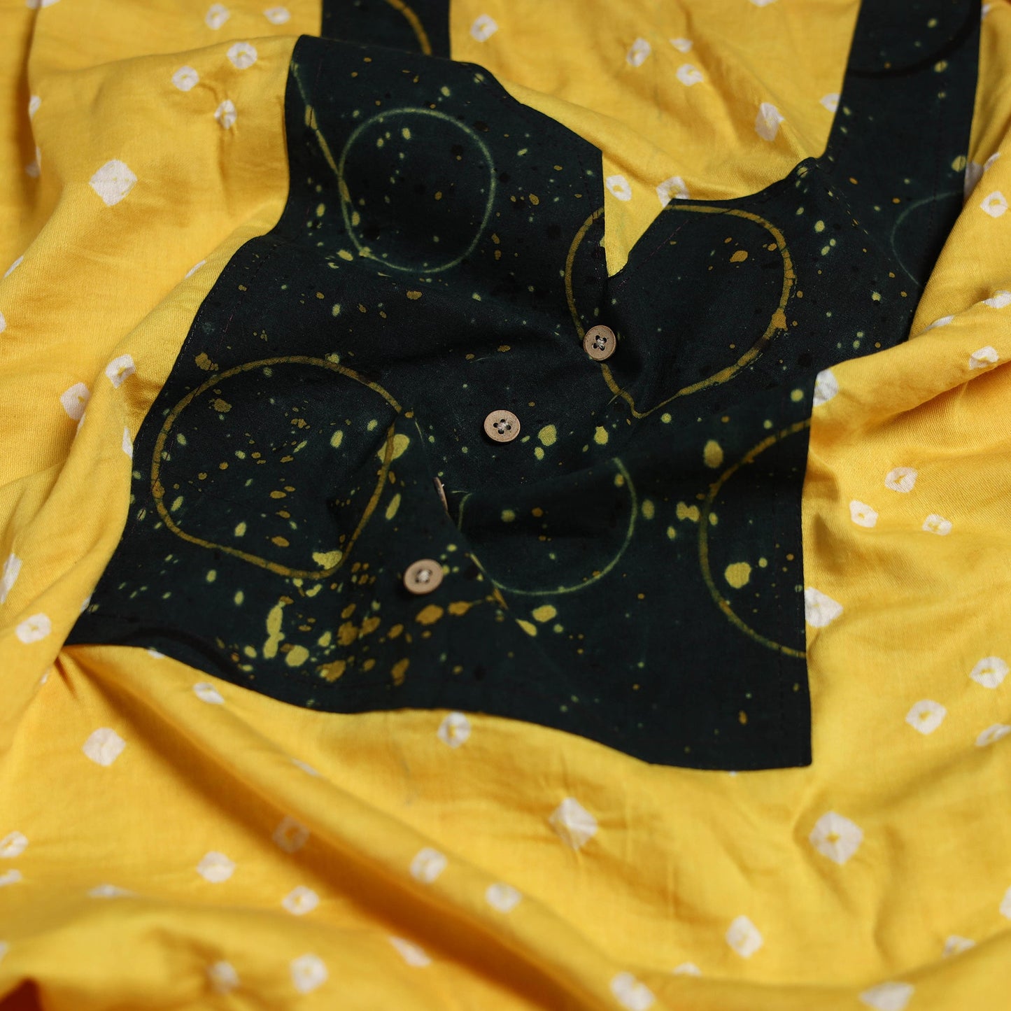 Bandhani patchwork cotton unstitched kurta material (3m) 26